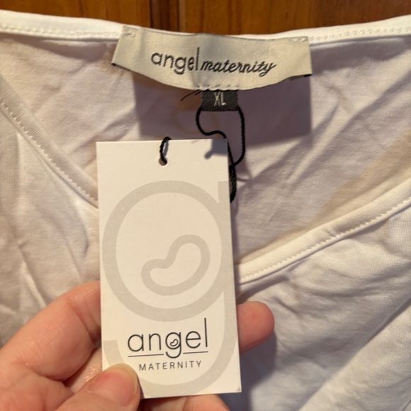 Angel Maternity Lola Basic Bamboo Singlet in White XL NWT - Picture 4 of 6